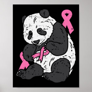 Bear Pink Ribbon Breast Cancer Awareness Support G Poster