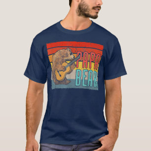 Bear Playing Guitar Father's Day Papa VIntage Guit T-Shirt