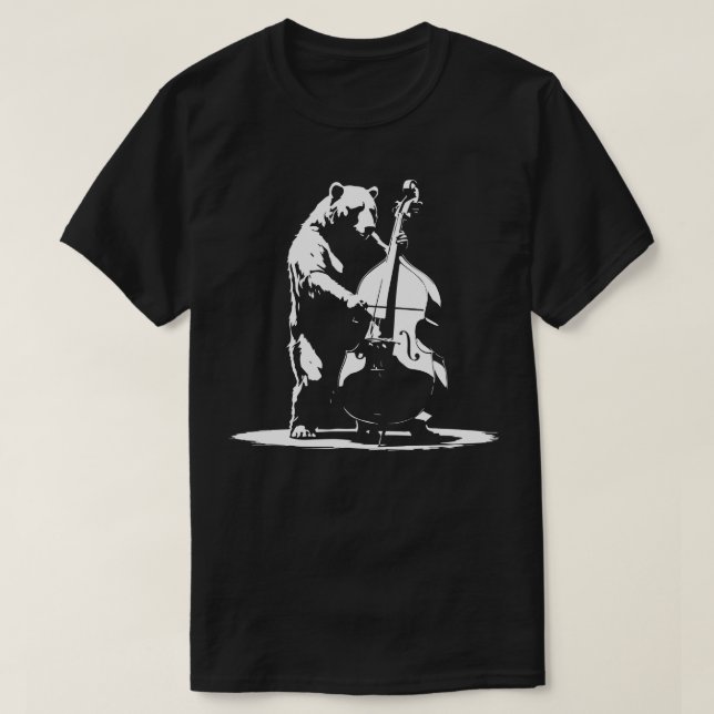 bear playing the double bass T-Shirt (Design Front)