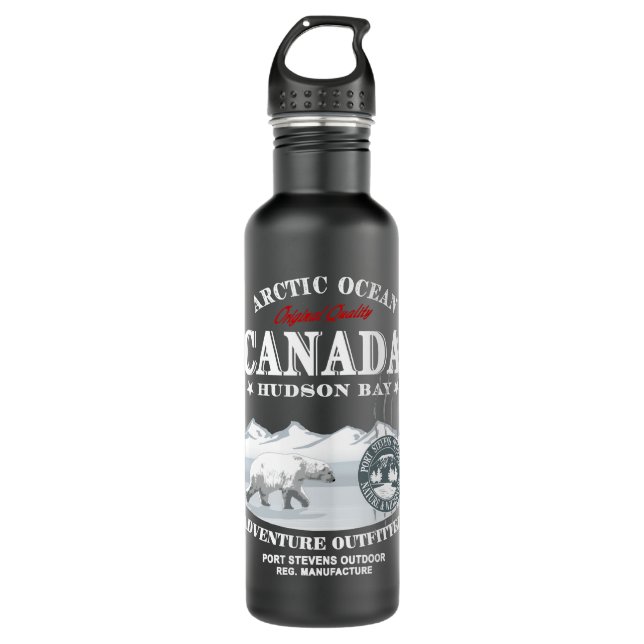 Bear polar bear 557 forest 710 ml water bottle (Front)