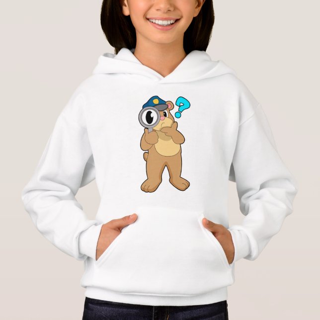 Bear Police officer Magnifying glass (Front)