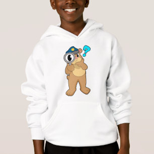 Bear Police officer Magnifying glass