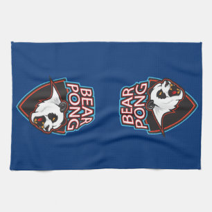 Bear Pong Beer Pong Tea Towel