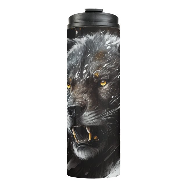 Bear Portrait Animal Painting Wildlife Adventure Thermal Tumbler (Front)
