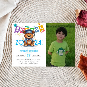 Bear preschool Kindergarten Graduation Invitation