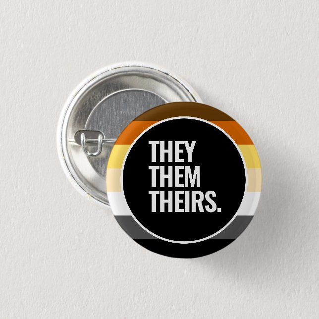 Bear Pride 3 Cm Round Badge (Front & Back)