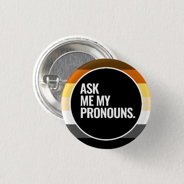 Bear Pride 3 Cm Round Badge (Front & Back)