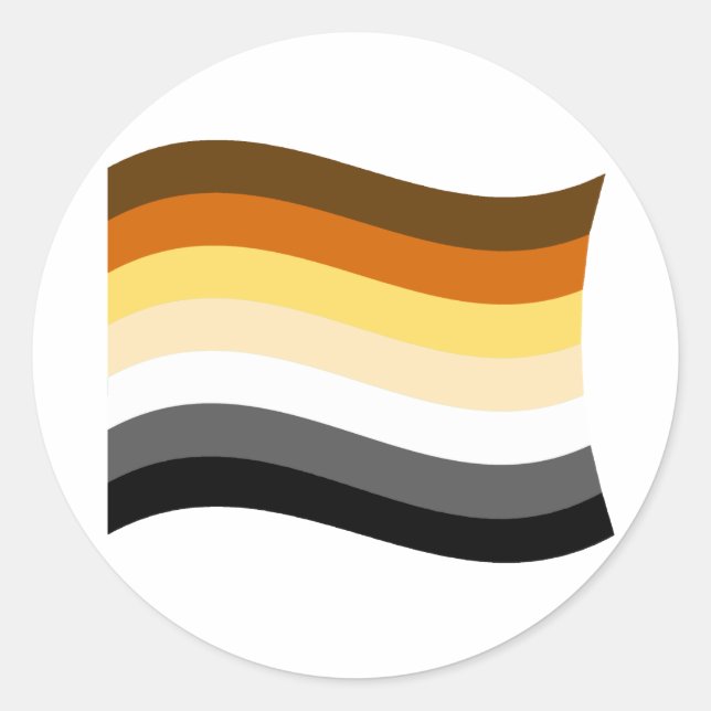 Bear Pride Banner Classic Round Sticker (Front)