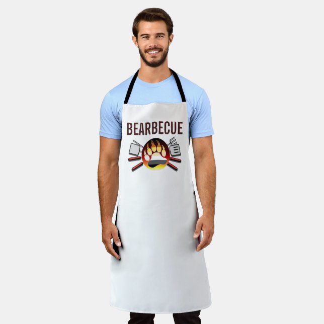 Bear Pride Bearbecue Cool and Fun Apron (Worn)