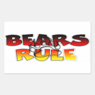 Bear Pride Bears Rule Rectangular Sticker