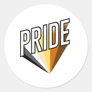 Bear Pride Burst Classic Round Sticker