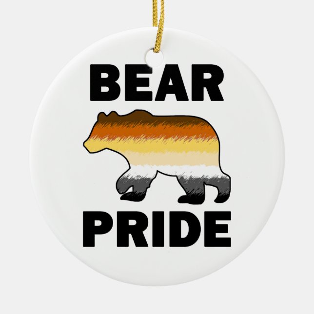 Bear Pride Ceramic Ornament (Front)
