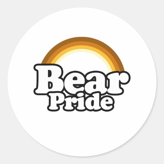 Bear Pride Classic Round Sticker (Front)