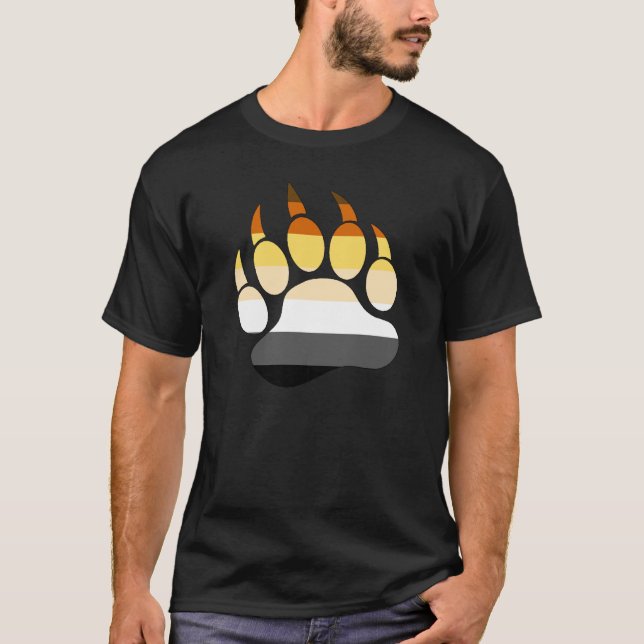 Bear Pride Colours Bear Paw T-Shirt (Front)