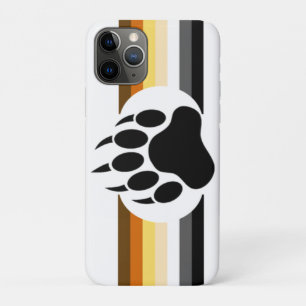 Bear Pride colours stripes and Bear Paw iPhone 11 Pro Case