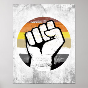 Bear Pride Fist Circle Print