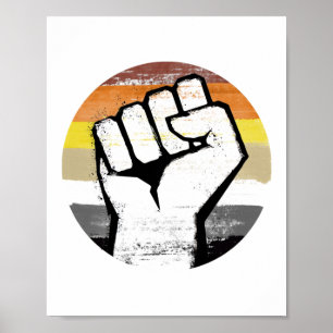 Bear Pride Fist Circle Print