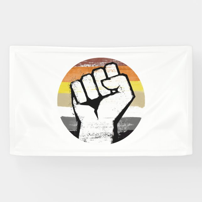 Bear Pride Fist Circle Print Banner (Horizontal)