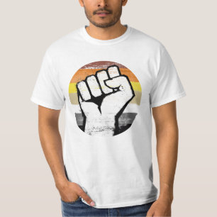 Bear Pride Fist Circle Print T-Shirt
