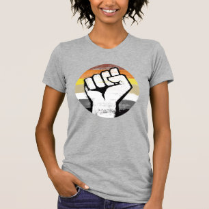 Bear Pride Fist Circle Print T-Shirt