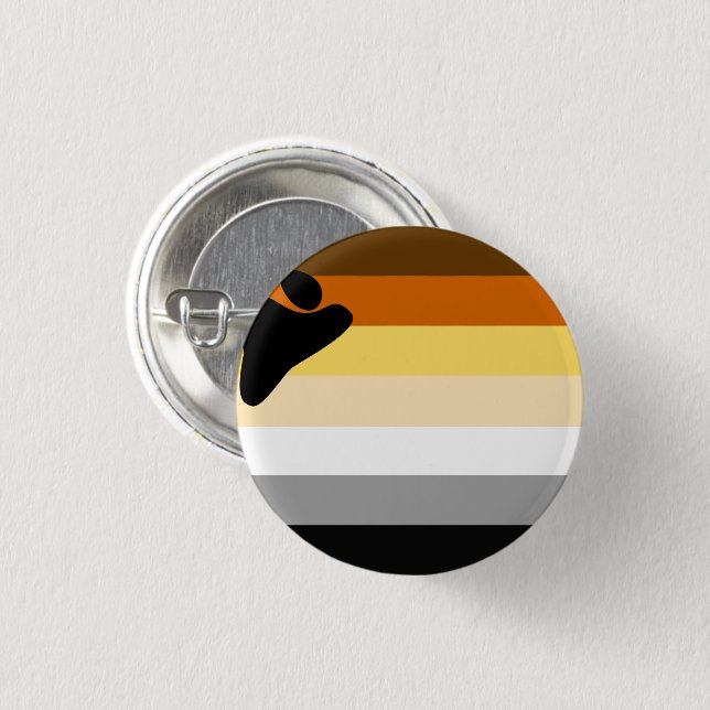 Bear Pride Flag 3 Cm Round Badge (Front & Back)