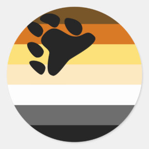 Bear Pride Flag Classic Round Sticker