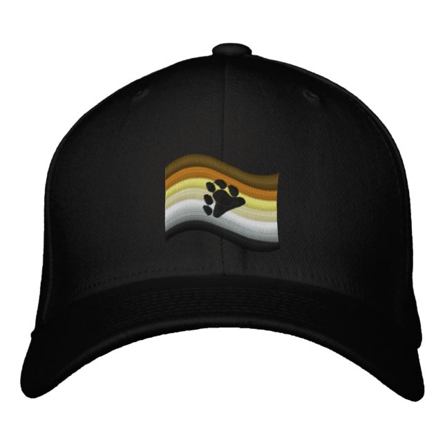 Bear Pride Flag Embroidered Hat (Front)