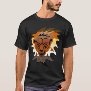 Bear Pride Flag Growling Bear T-Shirt