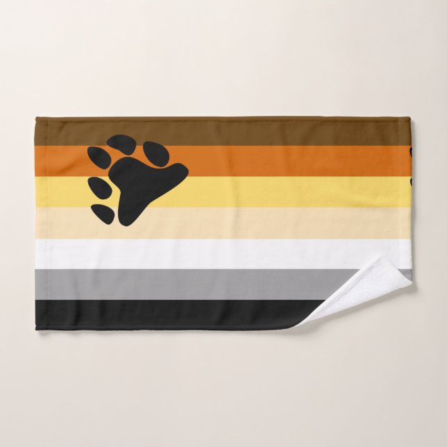 Bear Pride Flag Hand Towel (Hand Towel)