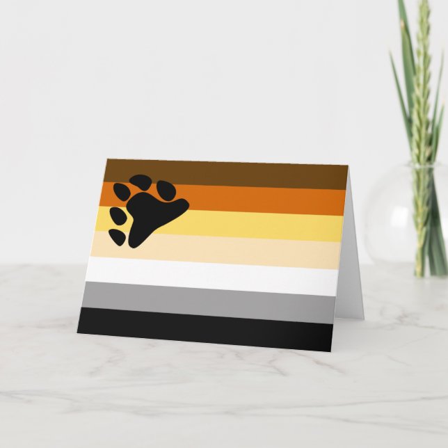 Bear Pride Flag Holiday Card (Front)