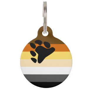 Bear Pride Flag Pet Tag
