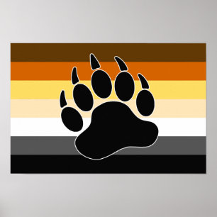 Bear Pride Flag Poster