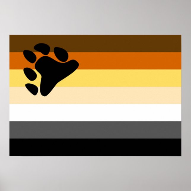 Bear Pride Flag Poster (Front)