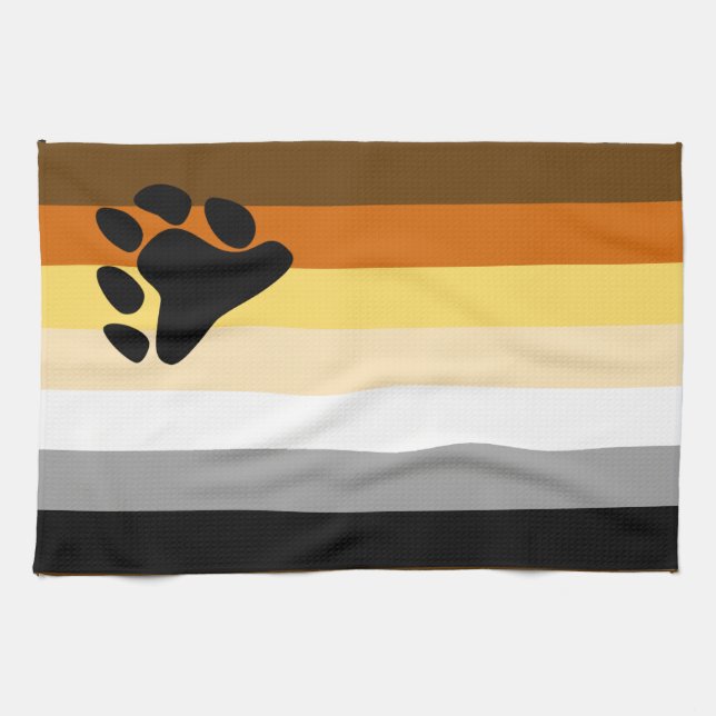 Bear Pride Flag Tea Towel (Horizontal)