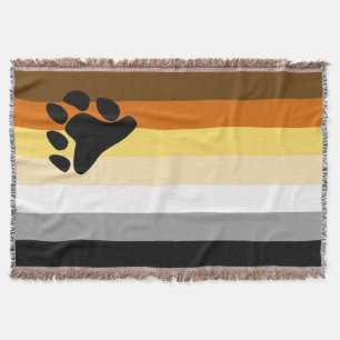Bear Pride Flag Throw Blanket