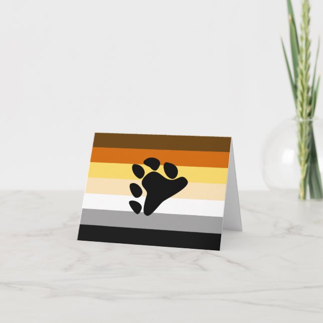 Bear Pride Flag with Paw Card (Front)