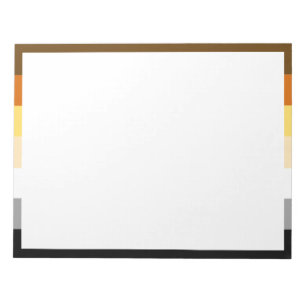 Bear Pride Flag with Paw Notepad