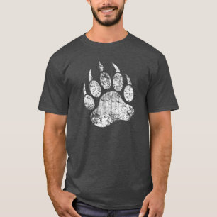 Bear Pride Grunge Bear Paw T-Shirt