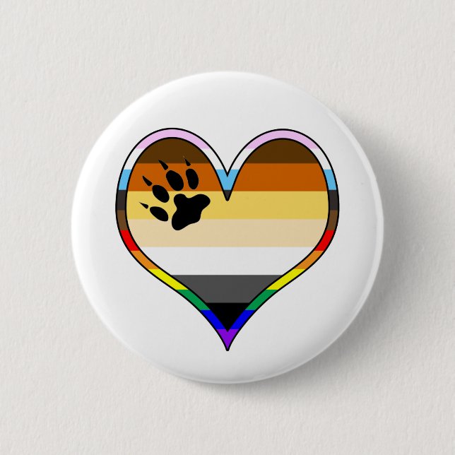 Bear Pride Heart Button (Front)
