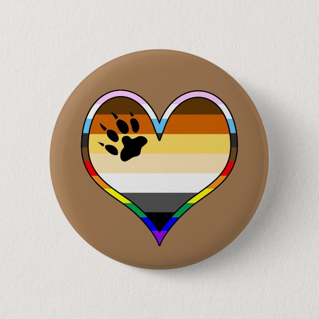 Bear Pride Heart Button (Front)