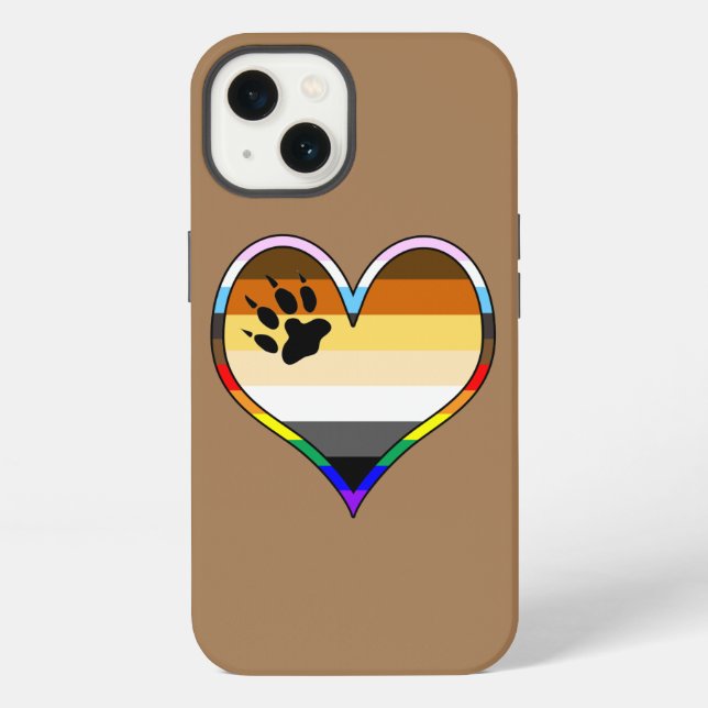 Bear Pride Heart Case-Mate iPhone Case (Back)