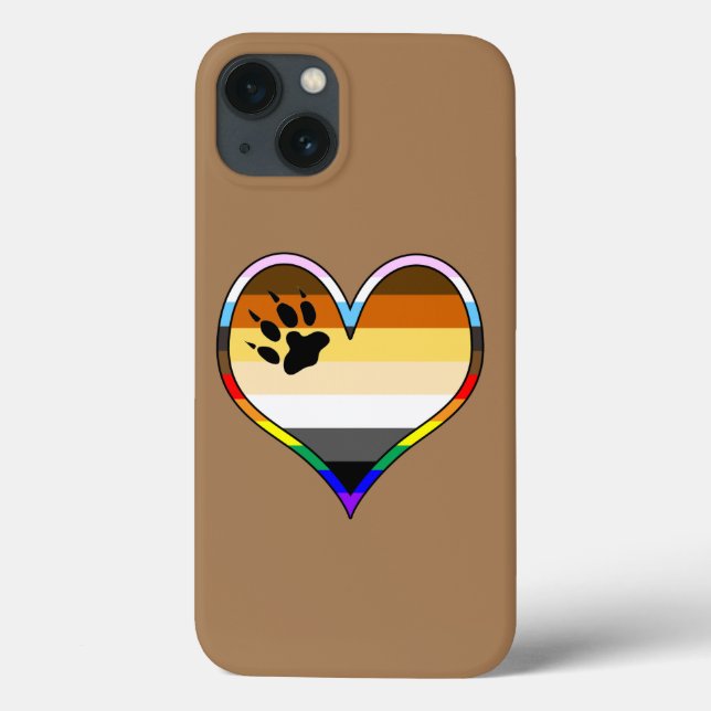 Bear Pride Heart Case-Mate iPhone Case (Back)