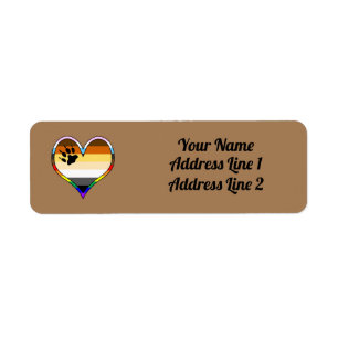 Bear Pride Heart Label Return Address Label
