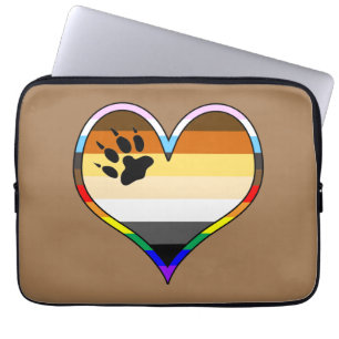 Bear Pride Heart Laptop Sleeve