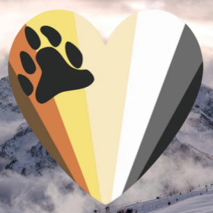 Bear Pride Heart Paper Coaster