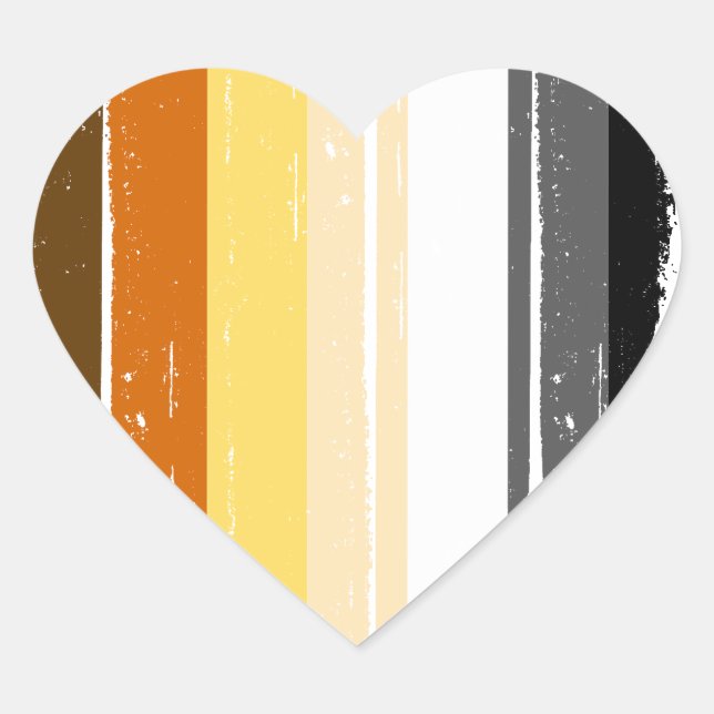 BEAR PRIDE INK BAR -.png Heart Sticker (Front)