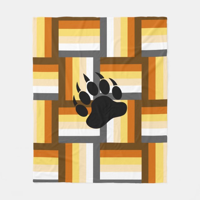 Bear Pride Inspired Fleece Blanket (Front)