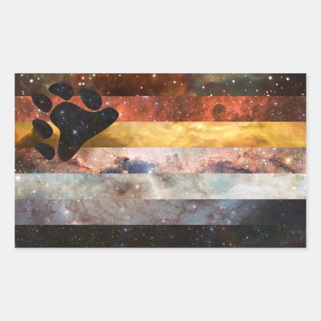 Bear pride nebula flag stickers (Front)