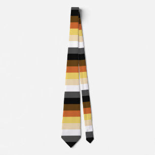 Bear Pride, Neutral Gradient Stripes, LGBTQ Pride Tie