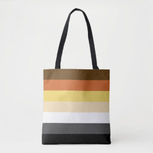 Bear Pride, Neutral Gradient Stripes, LGBTQ Pride Tote Bag